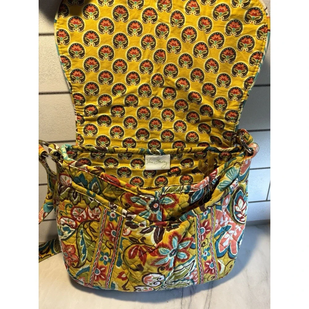 Vera Bradley Saddle Up Crossbody Bag Provencal Retired Fall 2012 Yellow Floral